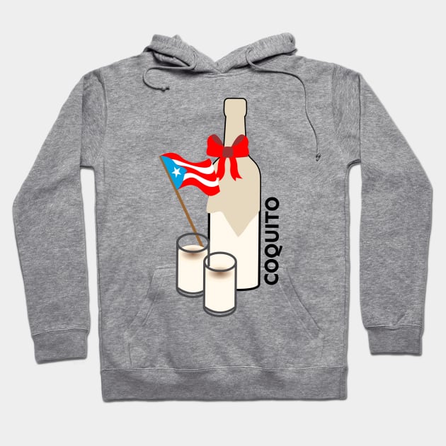 Coquito Puerto Rico Drink Cocktail Boricua Food Hoodie by bydarling